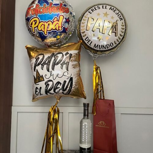 3 globos c/ botella maestro dobel 700ml