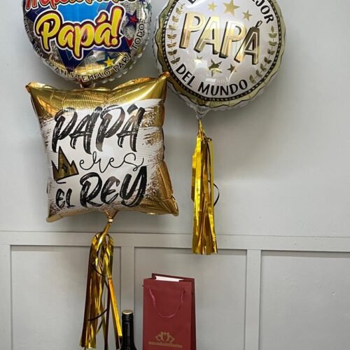Combo 3 globos c/ botella bailey´s 700ml