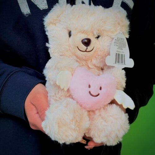 Osito con corazón rosa