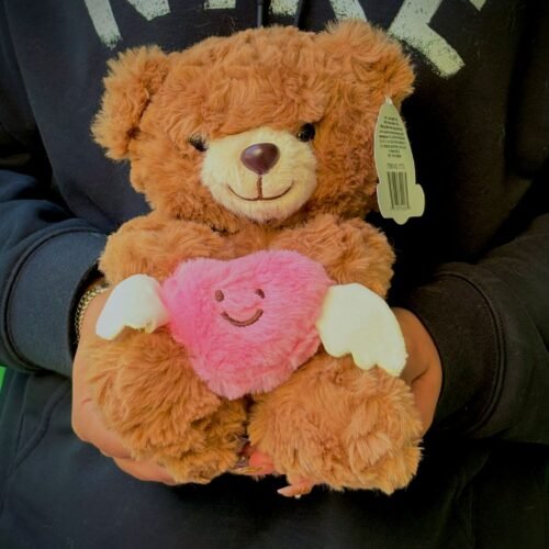 Osito con corazón fucsia