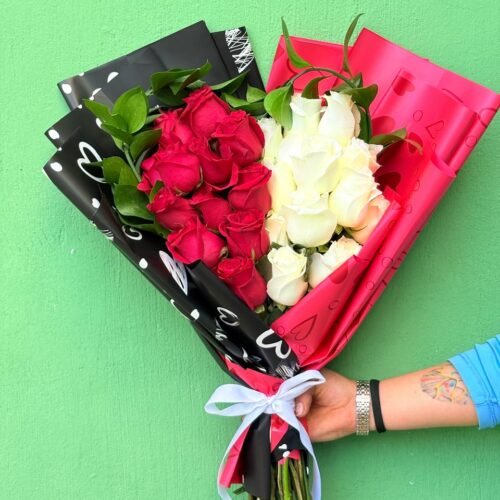 Ramo corazon c/ruscus