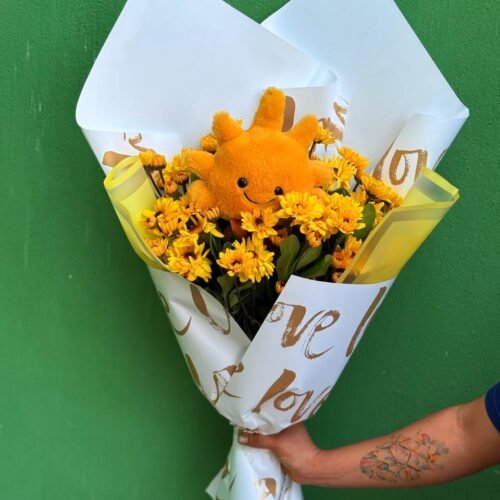 Ramo con peluche de sol